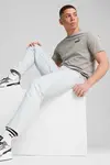 Puma ESS ELEVATED Embroidered Tee Gri Erkek T-Shirt
