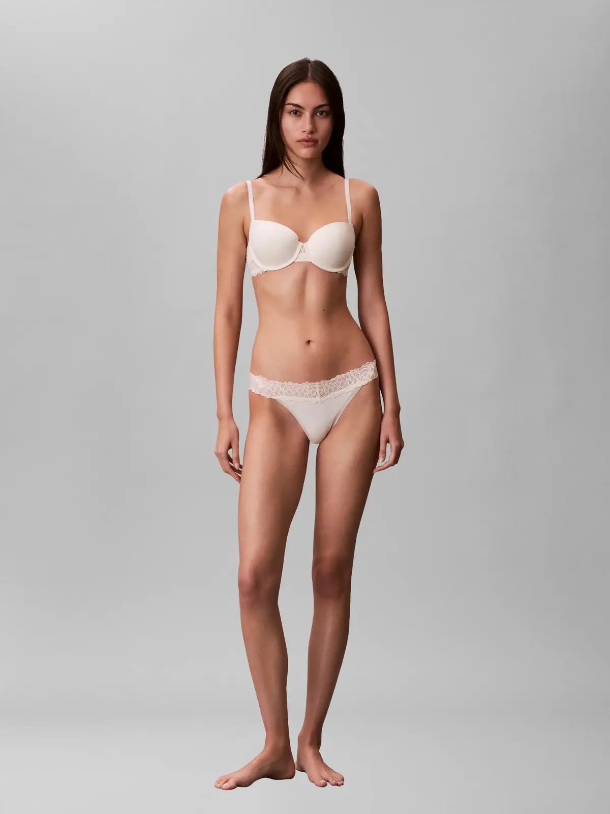 Calvin Klein LIGHTLY LINED BALCON Krem Balenli Sütyen