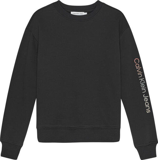 Calvin Klein GRADIENT INSTITUTION Erkek Siyah Sweatshirt