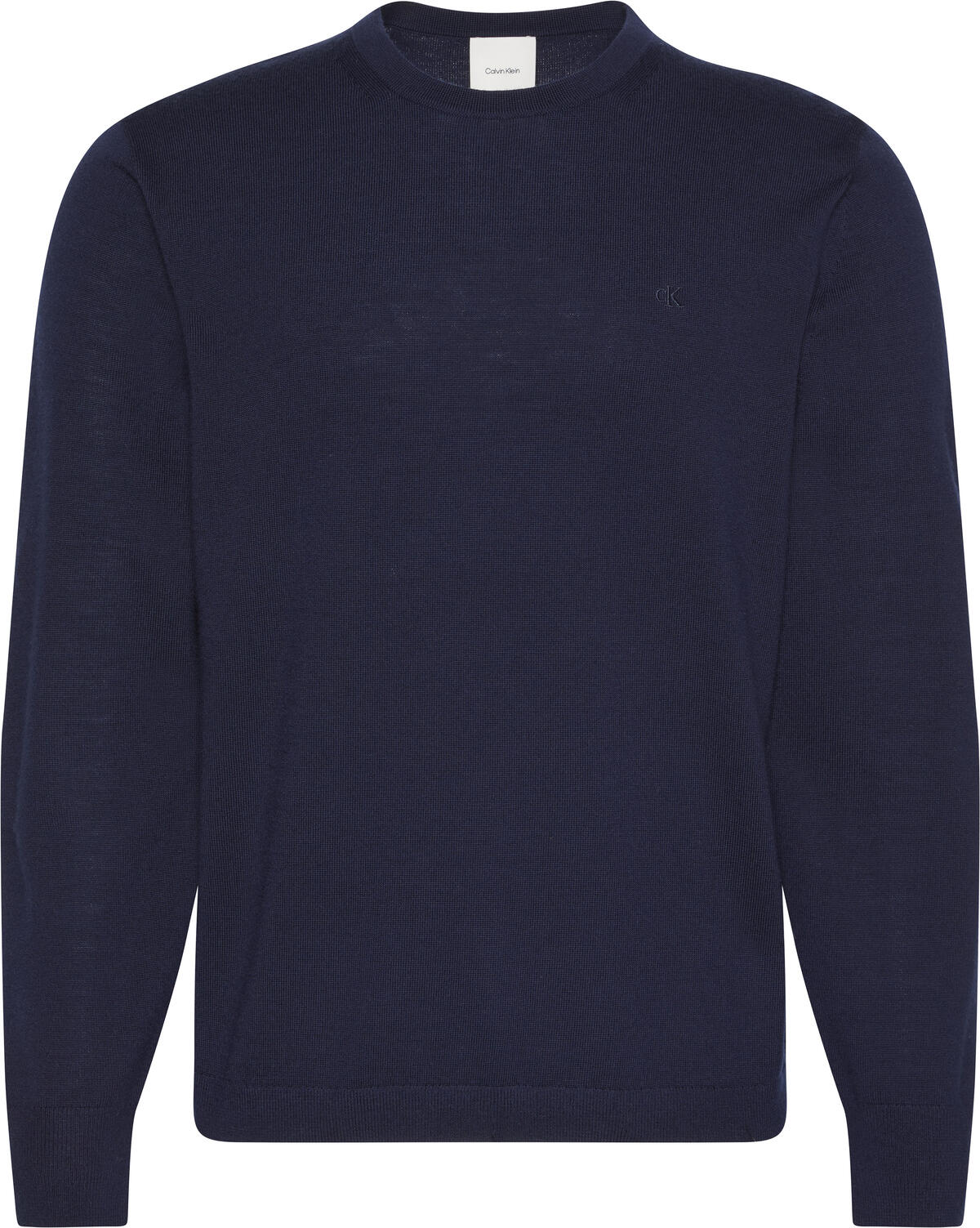 Calvin Klein LS 100% MERINO CREW 14GG Mavi Erkek Sweatshirt Calvin Klein LS 100% MERINO CREW 14GG Mavi Erkek Sweatshirt