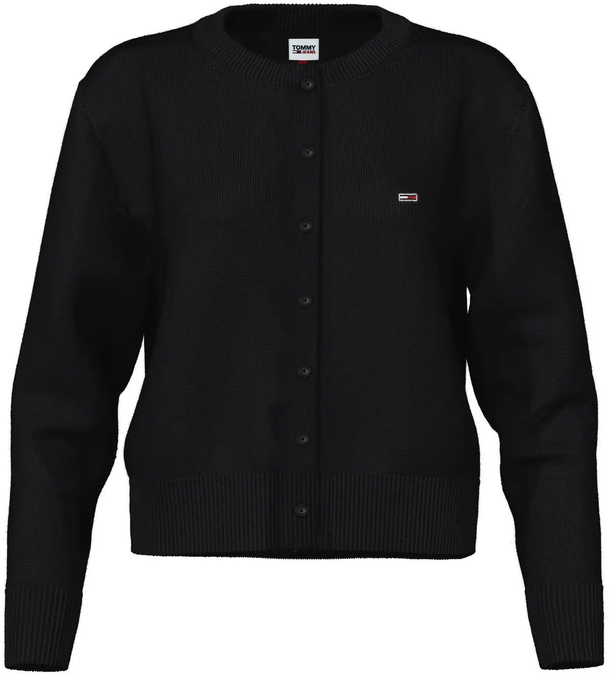 Tommy Hilfiger TJW CREW NECK CARDIG Kadın Siyah Kazak
