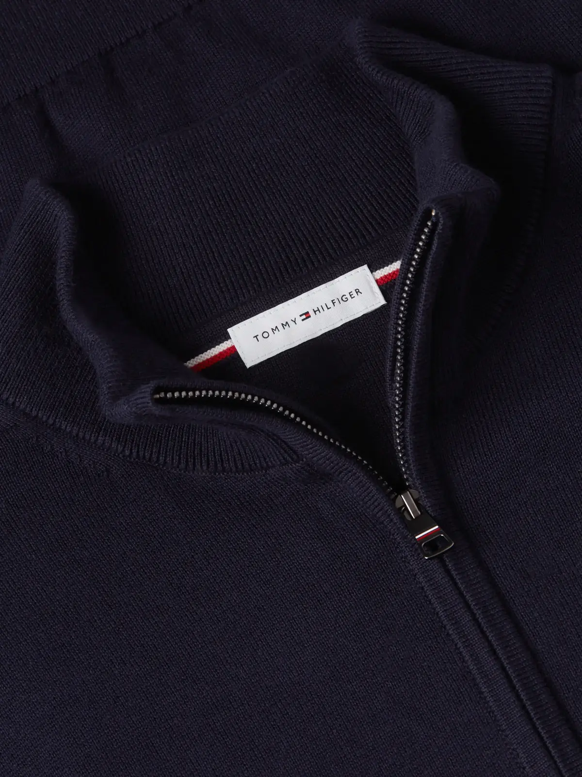 Tommy Hilfiger ESSENTIAL COTTON ZIP, DW5 Siyah Erkek Kazak