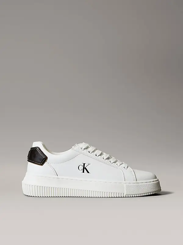 Calvin Klein CHUNKY CUPSOLE RU PATCH LTH WN Beyaz Kadın Günlük Spor Ayakkabı