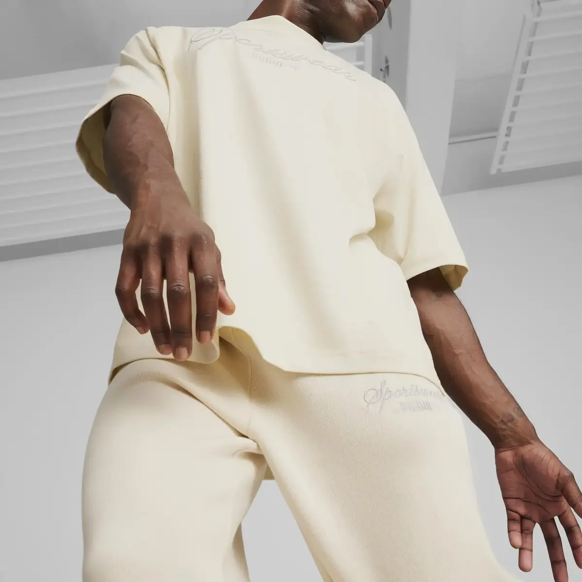 PUMA CLASSICS+ Sweatpants Krem Erkek Eşofman Altı