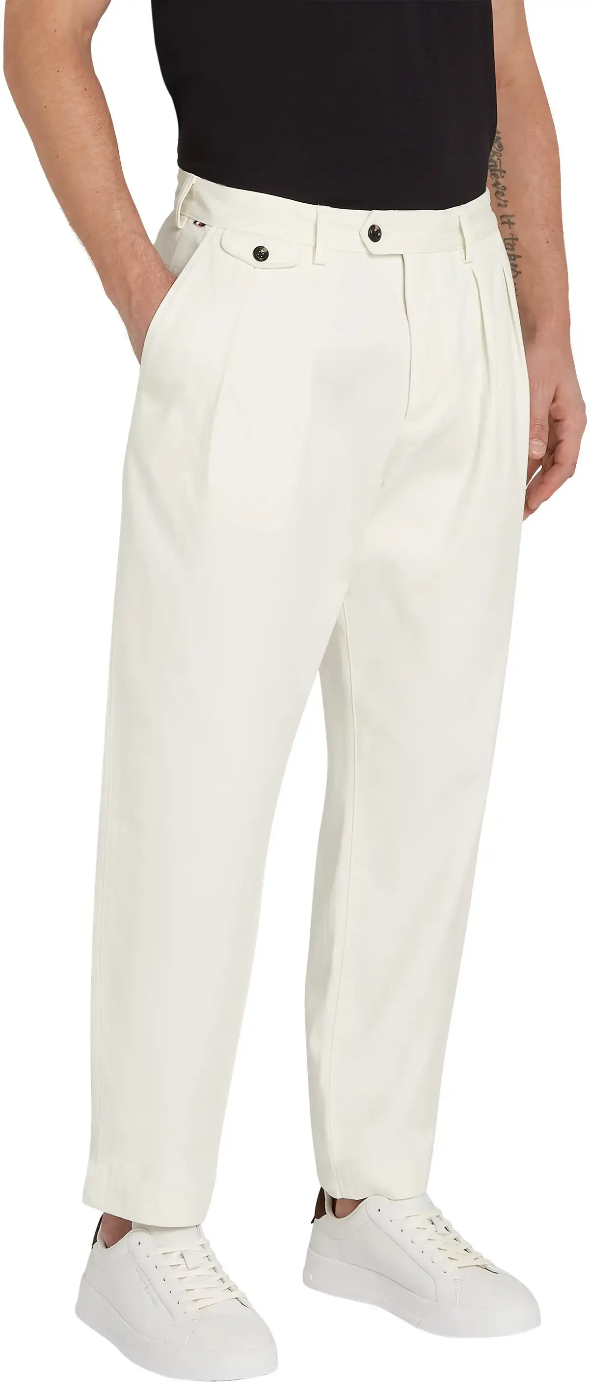 Tommy Hilfiger GREENWICH 2PLT CLASS, YA8 Krem Erkek Pantolon