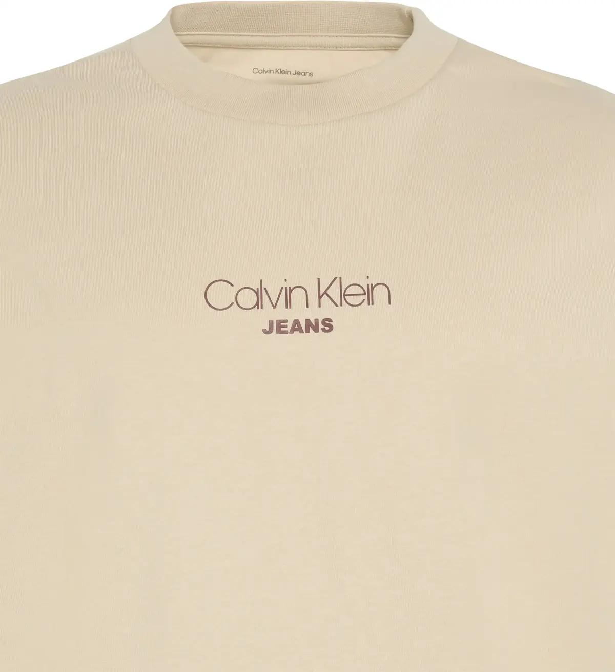 Calvin Klein SS 16S RLXD FIT CKJ GRAPHIC TEE Erkek Krem T-Shirt