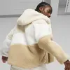 Puma Big Cat Hooded Kadın Bej Sherpa Ceket
