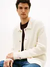 Tommy Hilfiger DC BUTTON UP CARDIGA, Z00 Krem Erkek Hırka