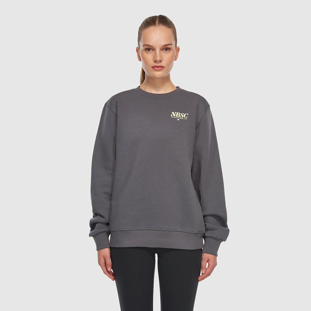 New Balance WNC3416 Kadın Antrasir Sweatshirt
