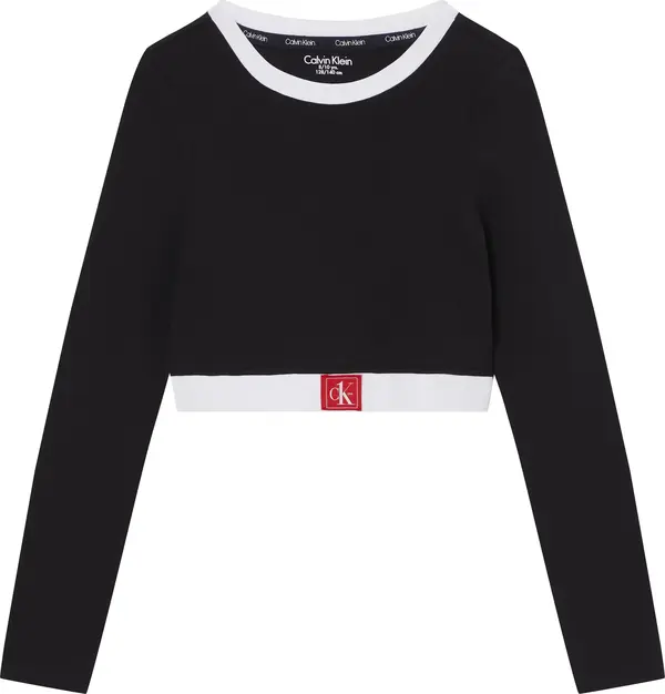 Calvin Klein CROPPED TOP Kadın Siyah T-Shirt