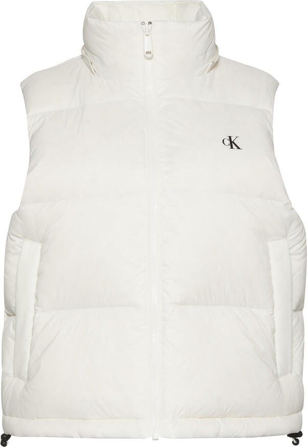 Calvin Klein ESSENTIAL MIDWEIGHT PUFFER VEST Beyaz Kadın Yelek