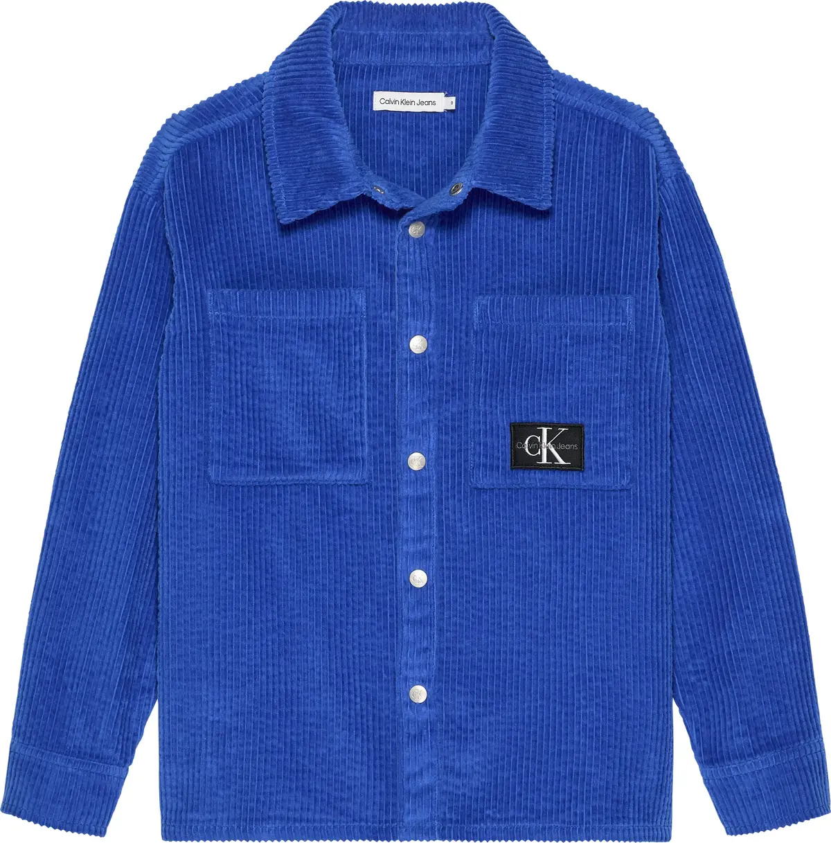 Calvin Klein CORDUROY BADGE OVERS Erkek Mavi Gömlek