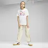 Puma Graphics Relaxed Tee I Beyaz Kız Çocuk T-Shirt