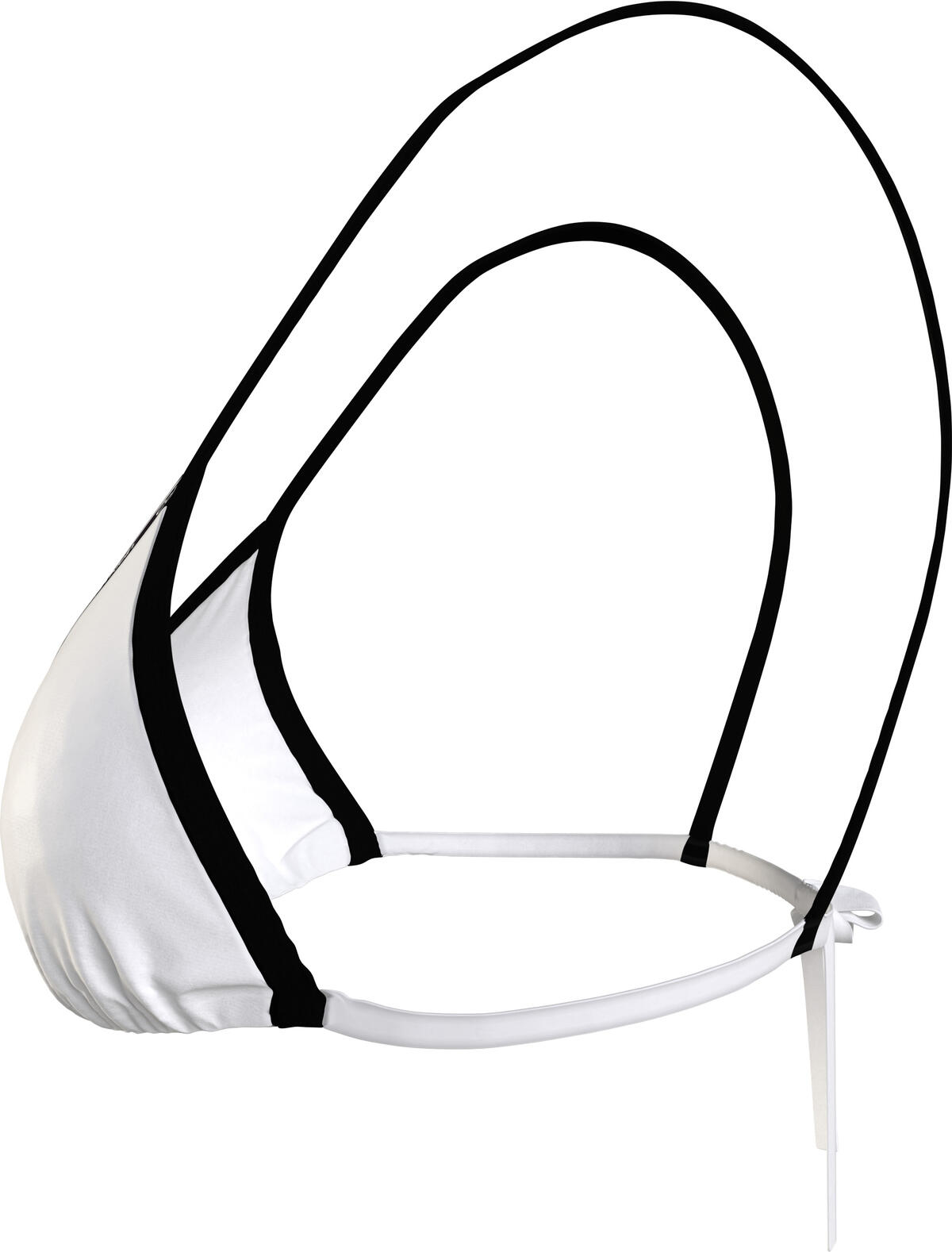 Calvin Klein TRIANGLE-RP Kadın Beyaz Bikini Üstü