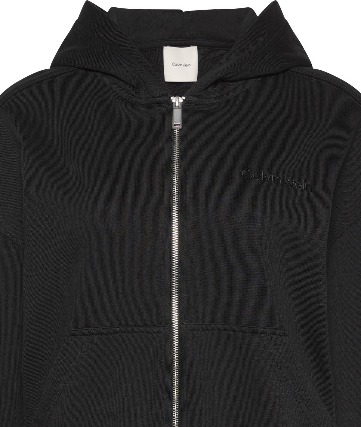 Calvin Klein A- LOGO EMB FRENCH TERRY FZ HOOD Siyah Kadın Sweatshirt Calvin Klein A- LOGO EMB FRENCH TERRY FZ HOOD Siyah Kadın Sweatshirt