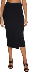 Calvin Klein RIB FITTED SKIRT Kadın Siyah Etek