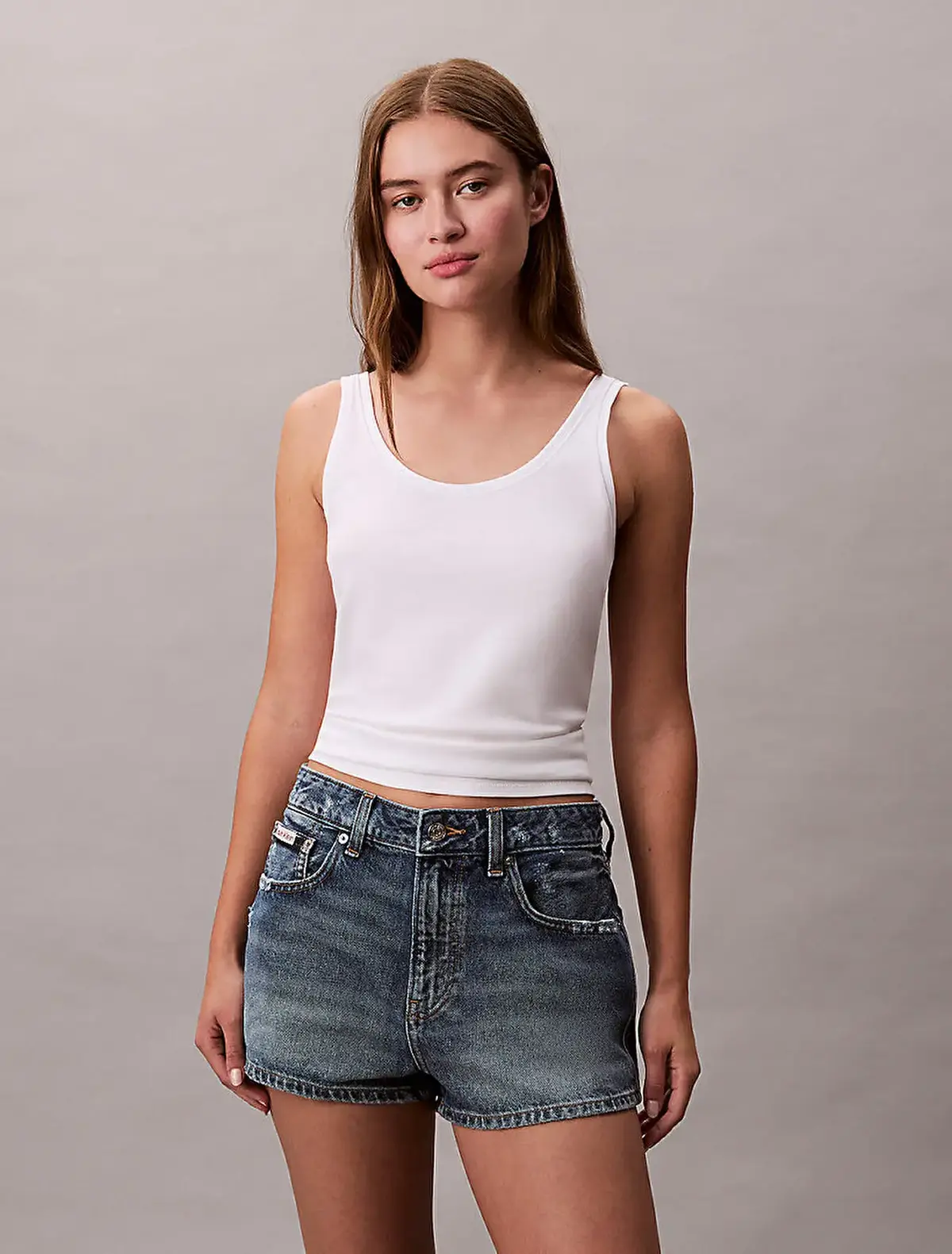 Calvin Klein HOT SHORT HUDSON BLUE Mavi Kadın Şort Calvin Klein HOT SHORT HUDSON BLUE Mavi Kadın Şort
