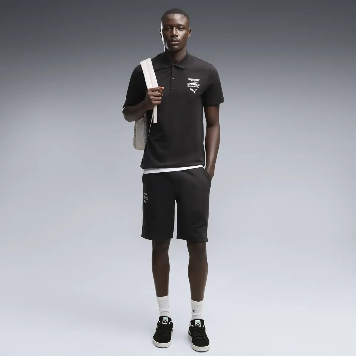 PUMA AMF1 Essential Polo Siyah Erkek T-Shirt & Polo