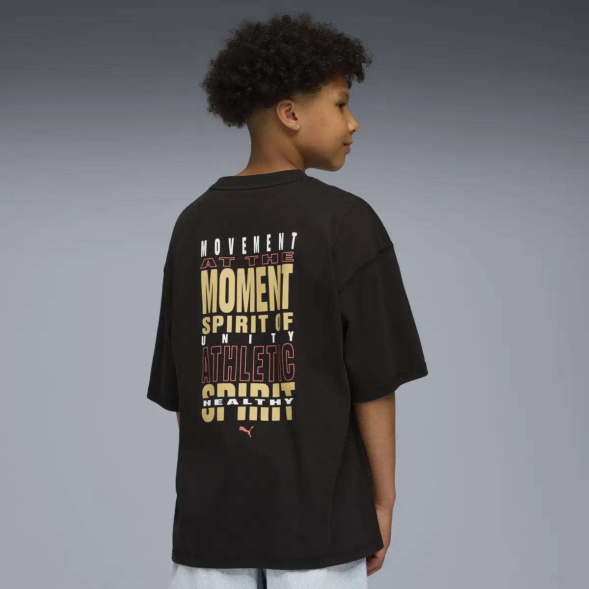 Puma WARDROBE ESS Graphic Tee Siyah Unisex T-Shirt & Polo