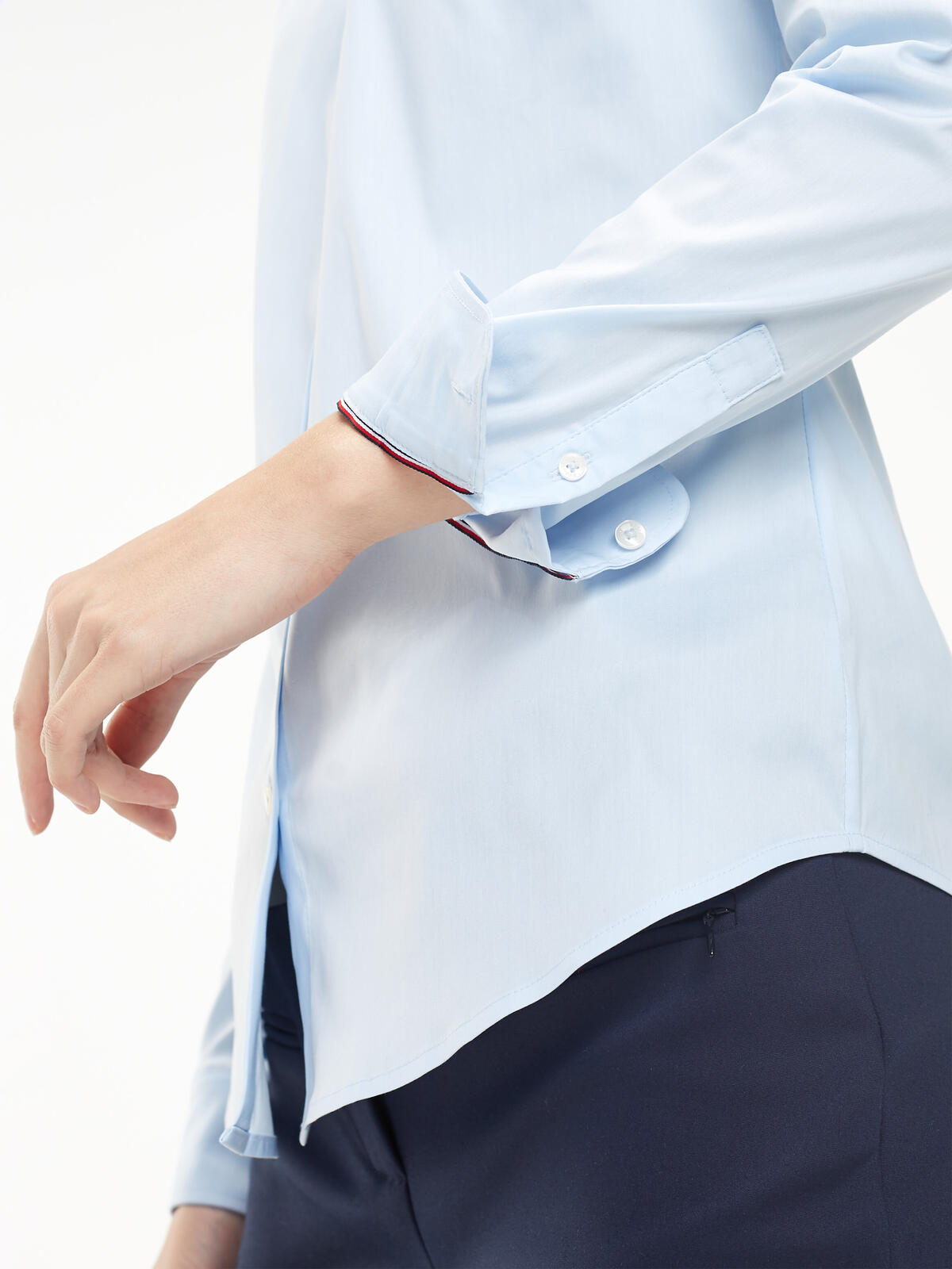 Tommy Hilfiger HERITAGE SLIM FIT SH Kadın Mavi Gömlek