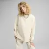PUMA WARDROBE ESS Oversized Crew Bej Kadın Sweatshirt