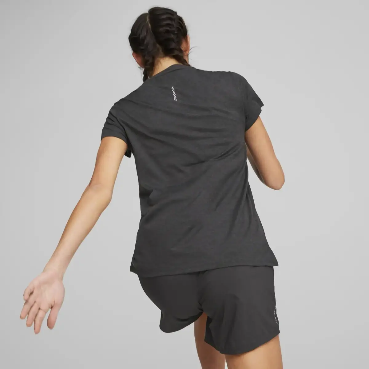 Puma RUN FAVORITE HEATHER SS TEE W Siyah Kadın T-Shirt