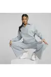 Puma Infuse Half Platin Gri Kadın Yarım Fermuarlı Sweatshirt