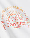 Converse GOOD VIBES TEE BLACK Beyaz Kadın T-Shirt