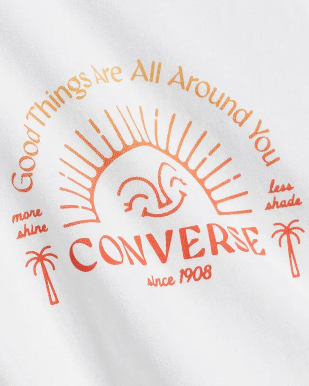 Converse GOOD VIBES TEE BLACK Beyaz Kadın T-Shirt