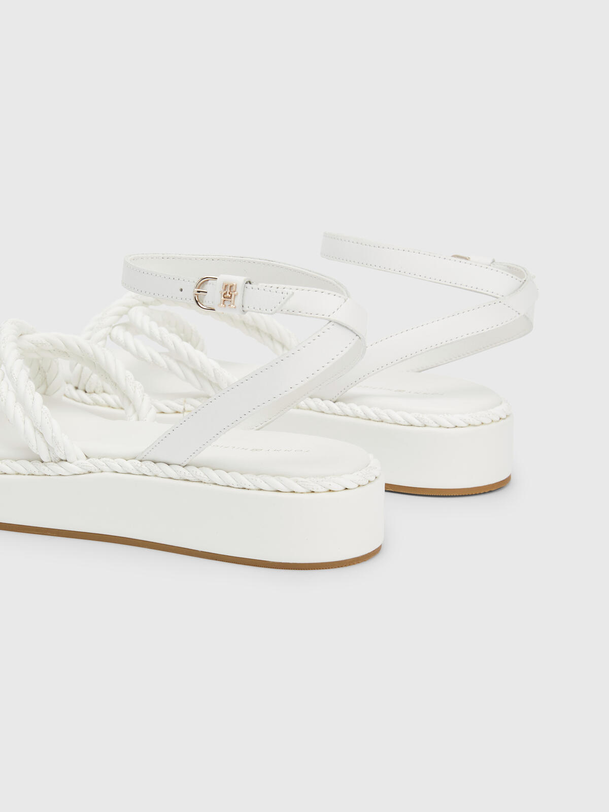Tommy Hilfiger EAST COASTAL LEATHER Kadın Beyaz Sandalet