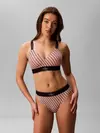 Calvin Klein LIGHTLY LINED BRALET, Pembe Hafif Astarlı CK Logolu Bralet