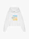 Calvin Klein SUMMER GRADIENT GRAP Kadın Beyaz Hoodie
