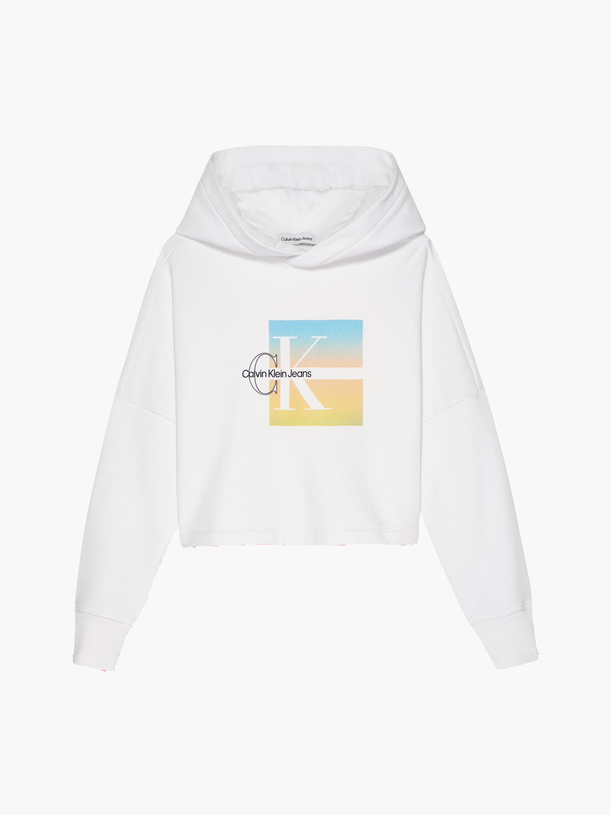 Calvin Klein SUMMER GRADIENT GRAP Kadın Beyaz Hoodie