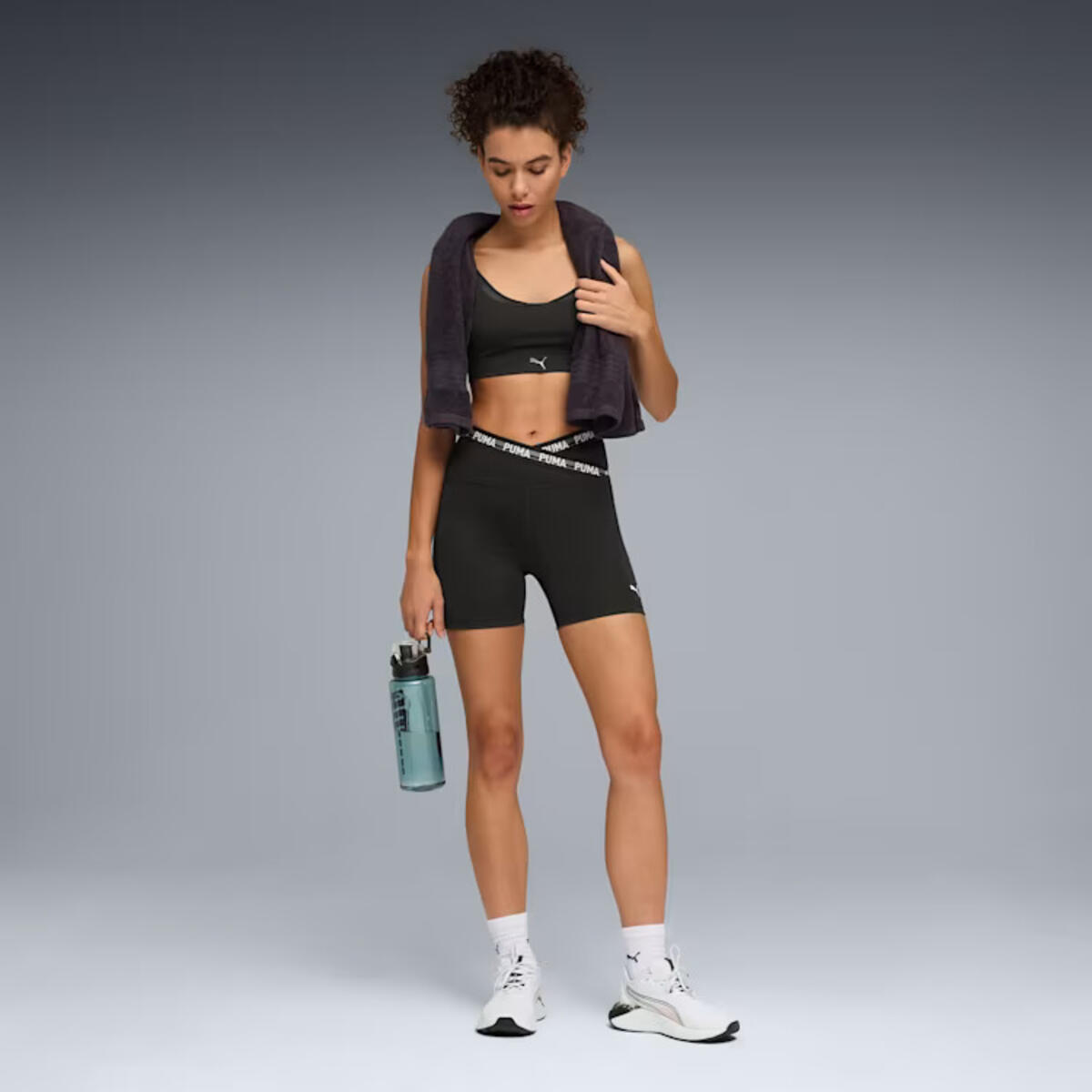 Puma W Puma Strong CF Short Tght Siyah Kadın Şort