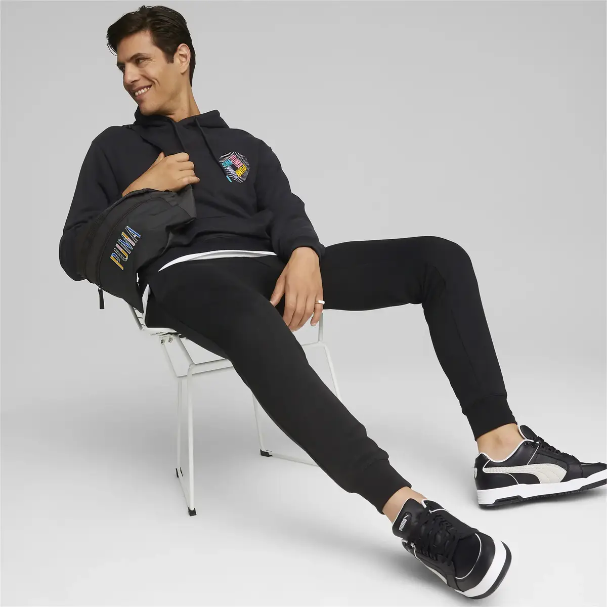 Puma SWxP Graphic Hoodie Siyah Erkek Sweathirt