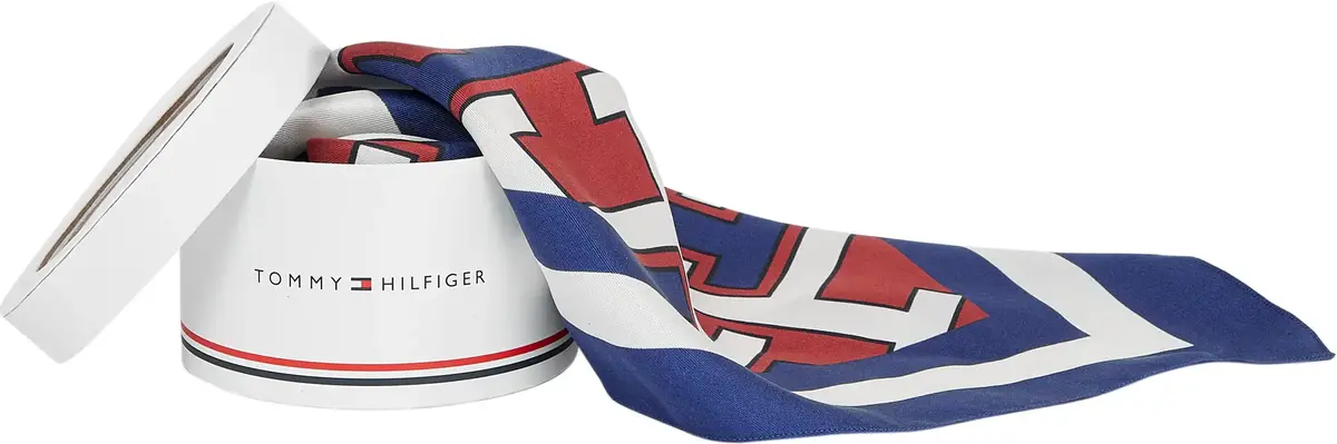 Tommy Hilfiger ICONIC MONOGRAM SILK Kadın Renkli Eşarp