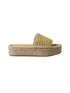 Calvin Klein FLATF ESPADRILLE RAF Sarı Kadın Platform Espadril Terlik