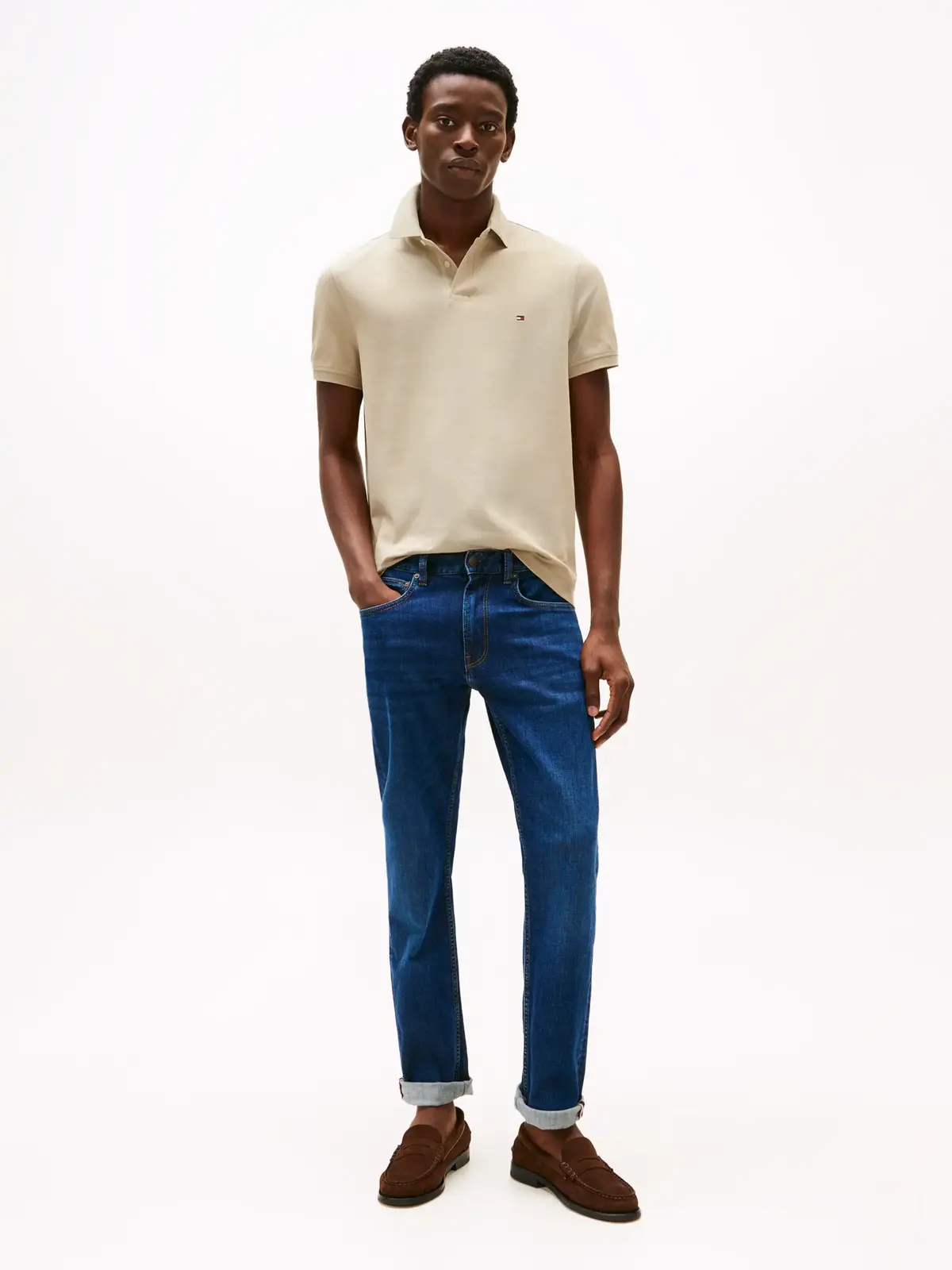 Tommy Hilfiger 1985 REGULAR POLO, RBT Bej Erkek T-Shirt & Polo