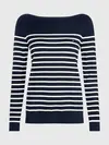 Tommy Hilfiger HERITAGE BOAT NECK S Kadın Siyah Kazak