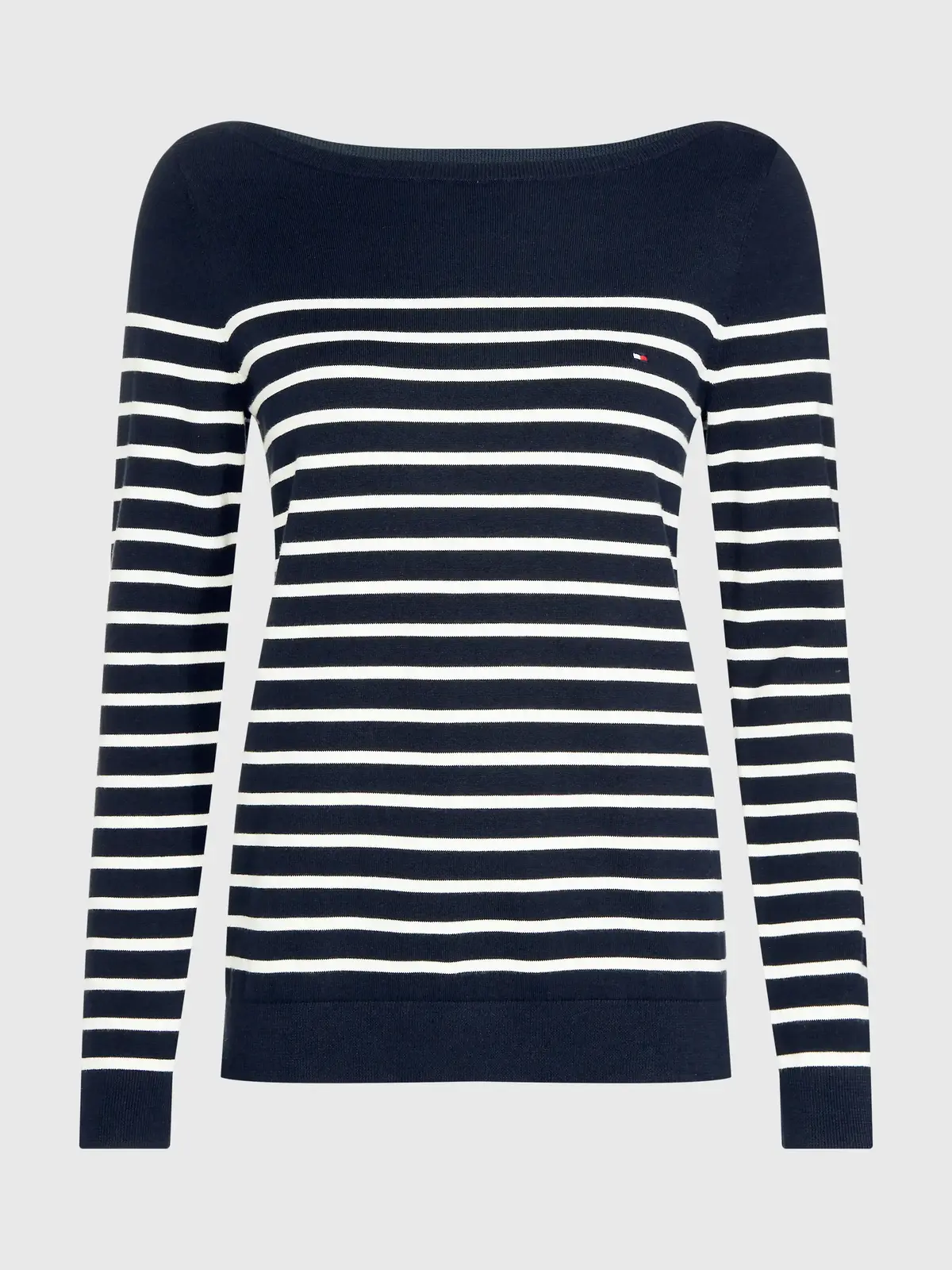 Tommy Hilfiger HERITAGE BOAT NECK S Kadın Siyah Kazak