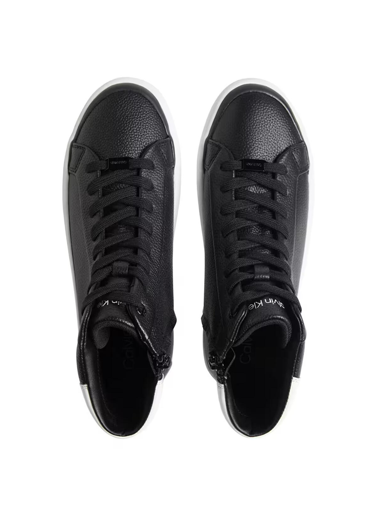 Calvin Klein VULC HIGH TOP LTH, 0GM Siyah Kadın Spor Ayakkabı