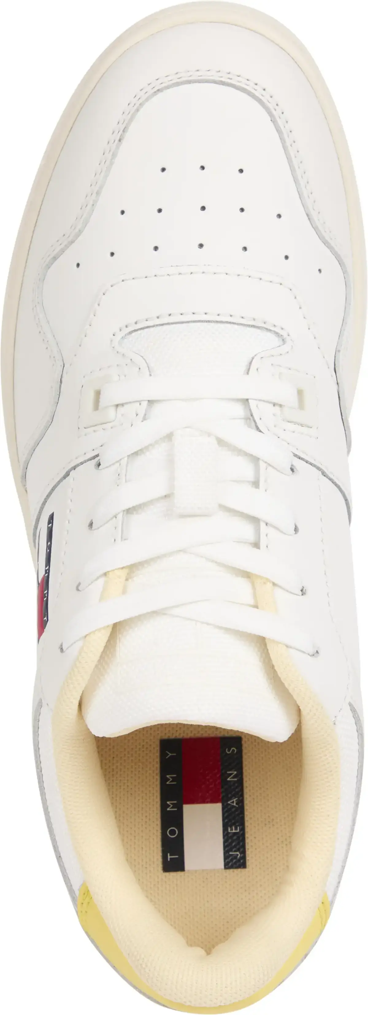 Tommy Hilfiger TJW RETRO BASKET ESS, ZGP Krem Kadın Spor Ayakkabı & Sneaker