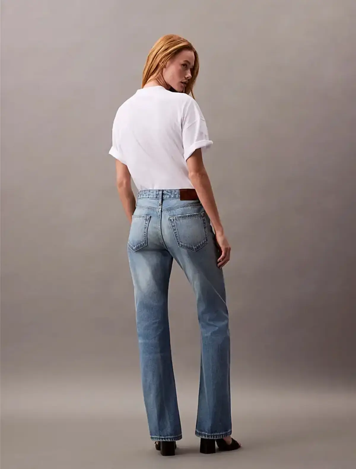 Calvin Klein RELAXED BOOTCUT GOLD DUST Mavi Kadın Jeans