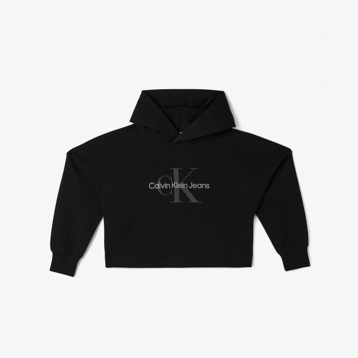 Calvin Klein GLITTER MONOGRAM HOO, BEH Siyah Çocuk Sweatshirt