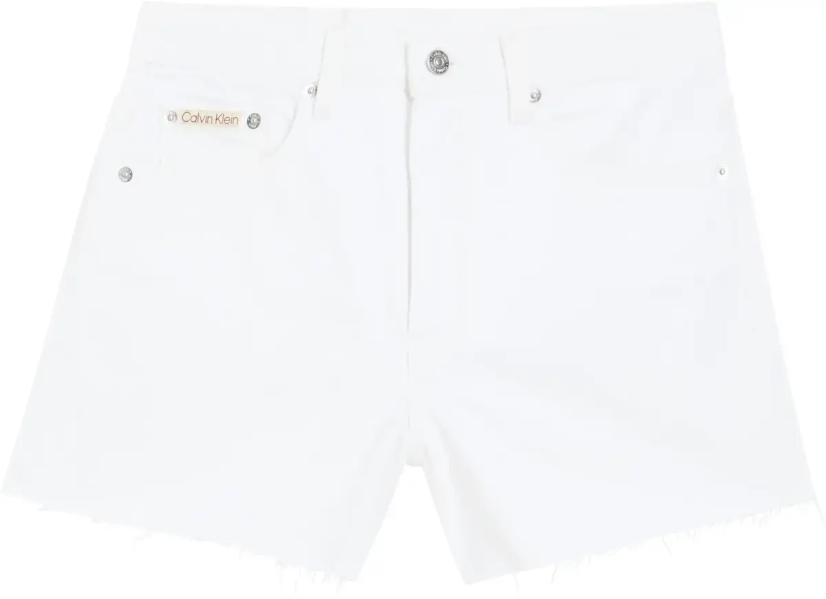 Calvin Klein MOM SHORT, 1AA Beyaz Kadın Şort