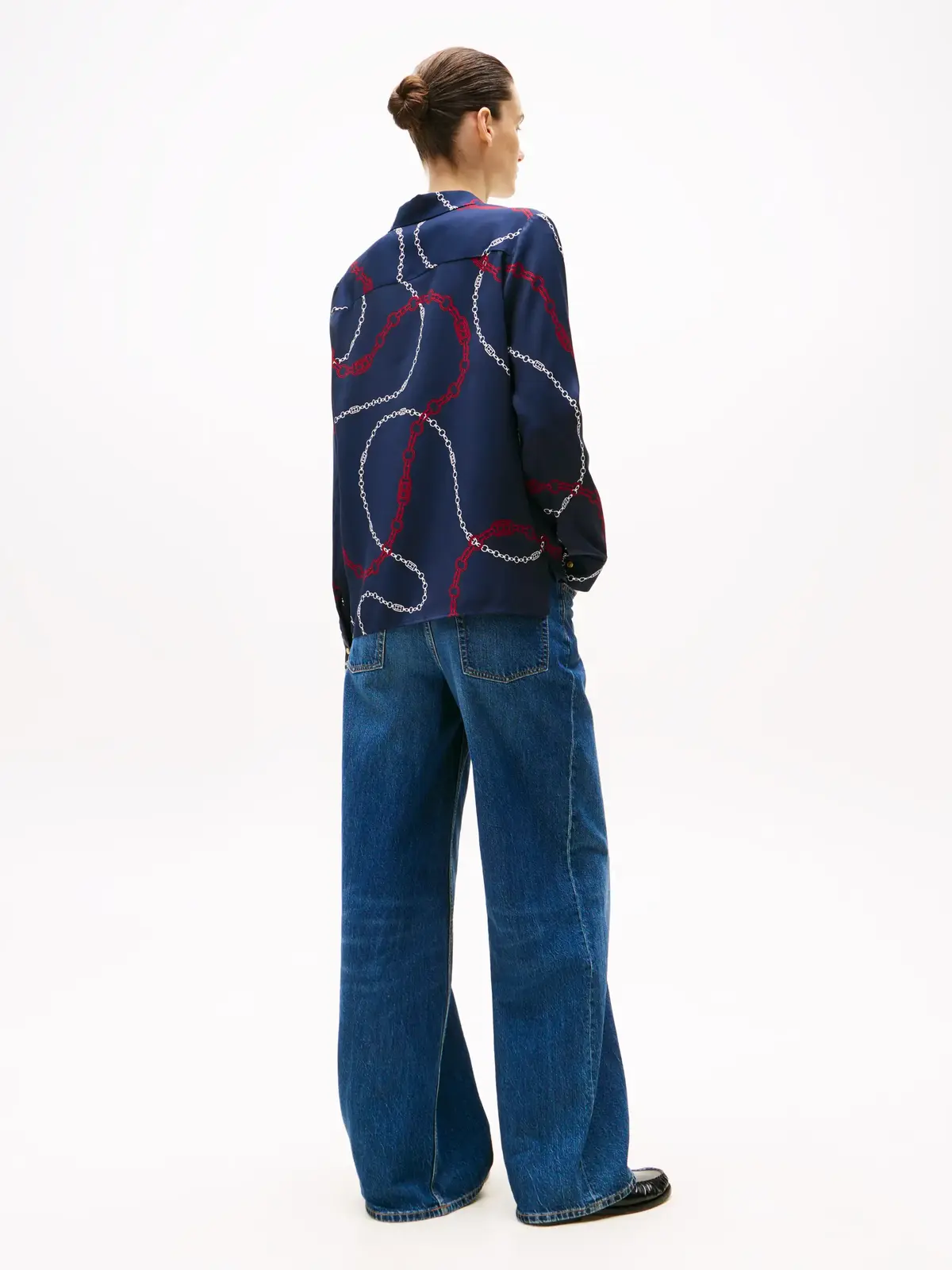 Tommy Hilfiger SOFT VISCOSE REGULAR, 0YH Lacivert Kadın Gömlek