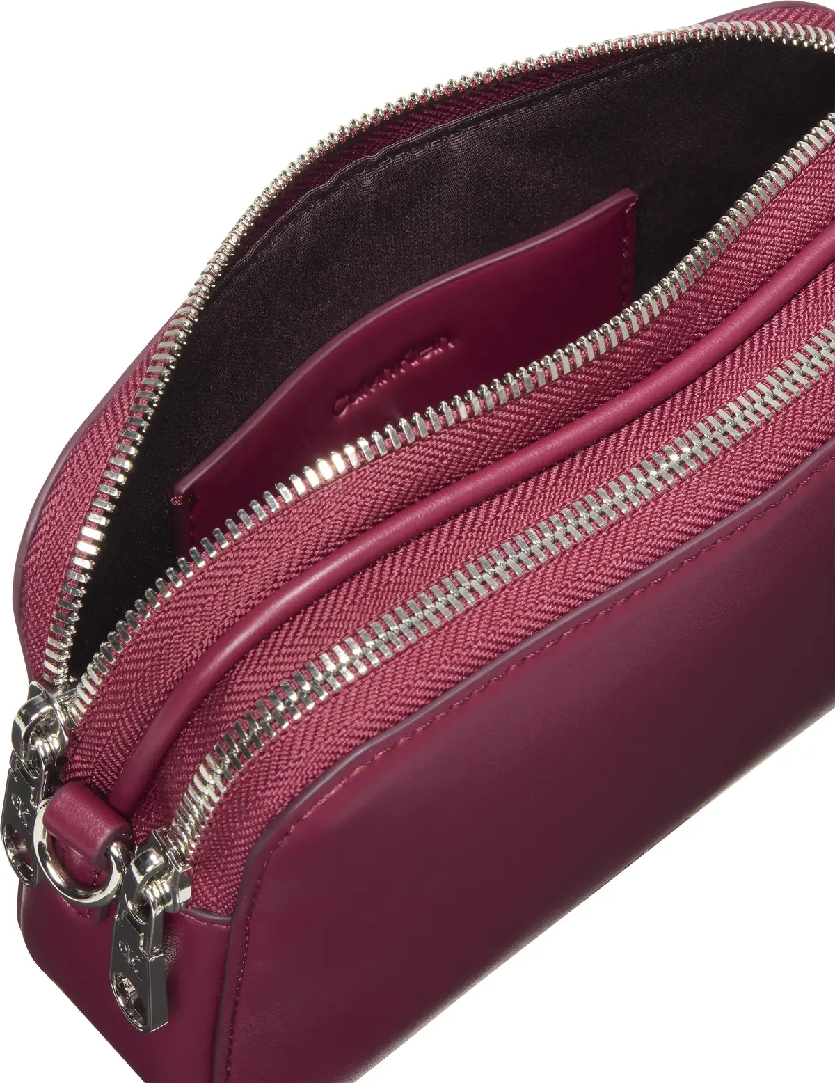 Calvin Klein WEBBING DOUBLE STRAP CAMERA BAG Kadın Bordo El Çanta