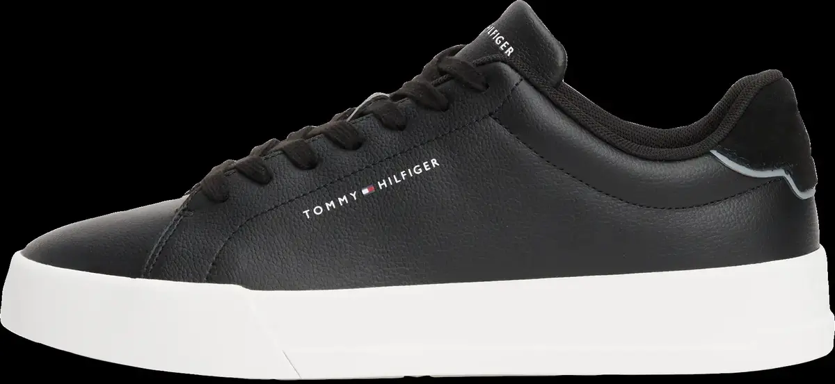 Tommy Hilfiger TH COURT LTH DETAIL, BDS Siyah Erkek Spor Ayakkabı & Sneaker