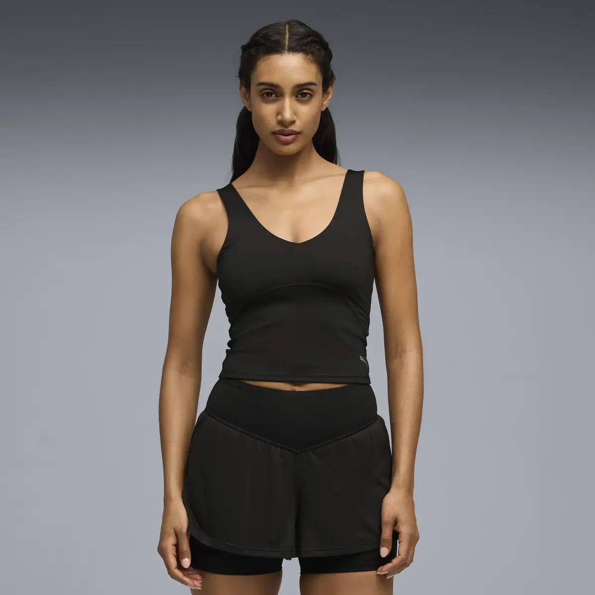 PUMA W PUMA SHAPE Fashion Tank PUMA Black Siyah Kadın T-Shirt & Polo