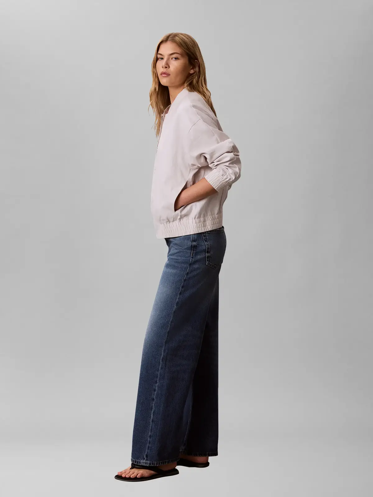 LINEN BOMBER JACKET, GNA, XXS